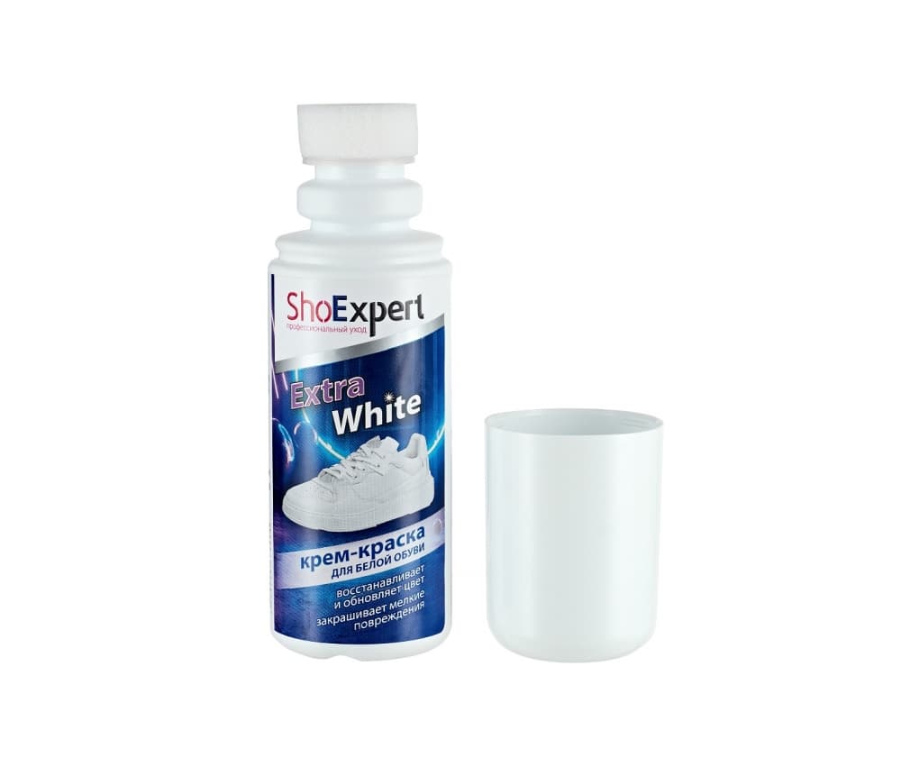Крем-краска SHOExpert, для белой обуви Extra White, флакон 100 мл